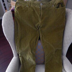 J.Jill pea green corduroy pants, size 10 petite